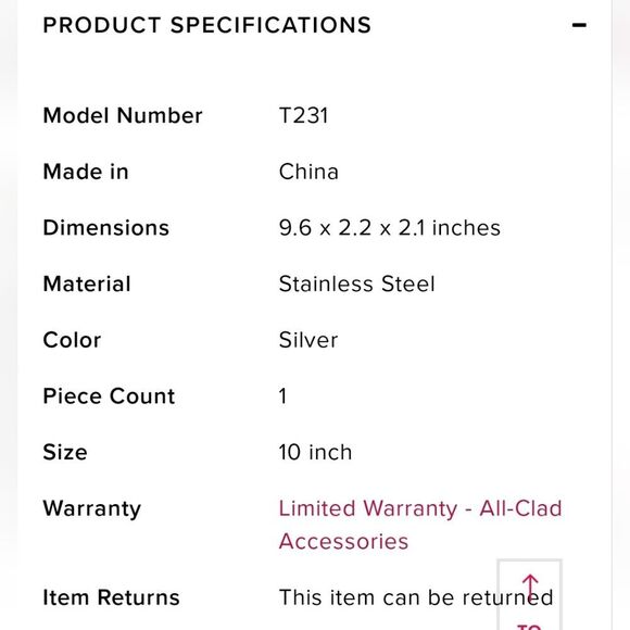 All- Clad Cook & Serve Stainless Steel Fork - Picture 5 of 6